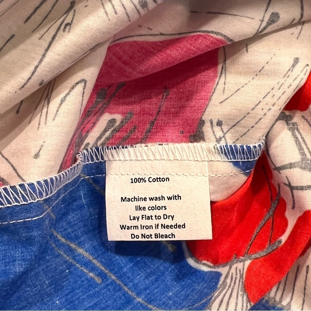 Sara Campbell Colorful Cotton Print Top Sz-XS - Picture 9 of 10